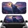 Howling Wolf Golden Moon, Fantasy Flowers, Mountain Landscape - Wildlife Lover Gift Car Sunshade - 1