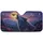 Howling Wolf Golden Moon, Fantasy Flowers, Mountain Landscape - Wildlife Lover Gift Car Sunshade - 3