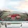 Red Pink Roses Green Teal Leaves Botanical Garden Floral Clusters - Everyday Car Accessory Car Sunshade - 5