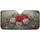 Red Pink Roses Green Teal Leaves Botanical Garden Floral Clusters - Everyday Car Accessory Car Sunshade - 3