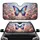 Iridescent Butterfly Pink Peach Floral Blooms Garden Backdrop - Wildlife Lover Gift Car Sunshade - 1