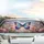 Iridescent Butterfly Pink Peach Floral Blooms Garden Backdrop - Wildlife Lover Gift Car Sunshade - 5