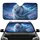 Majestic White Lion Glowing Mane Cosmic Twilight Nebula Sky - Fantasy Lover Gift Car Sunshade - 1