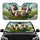 Grinning Farm Animals Sunglasses Pasture Wildflowers - Farmhouse Animal Lover Gift Car Sunshade - 1