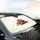 Red Black Coccinellidae Ladybugs Bokeh Dappled Light - Nature Lover Everyday Gift Car Sunshade - 6