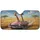 Panicked & Spectacled Giraffes Driving Convertible Car Savanna - Wildlife Lover Gift Car Sunshade - 3
