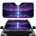 Neon Cyan Beam Cosmic Night Sky Reflective Lake Mountain Forest - Space Lover Travel Essentials Car Sunshade - 1
