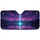 Neon Cyan Beam Cosmic Night Sky Reflective Lake Mountain Forest - Space Lover Travel Essentials Car Sunshade - 3