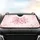Delicate Pink Blush Cherry Blossom Daisy Flowers Leafy Bloom Car Sunshade - 4