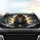 Majestic Lion Dark Mane Piercing Eyes Primal Stormy Landscape - Wildlife Lover Gift Car Sunshade - 4