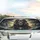 Majestic Lion Dark Mane Piercing Eyes Primal Stormy Landscape - Wildlife Lover Gift Car Sunshade - 5