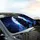 Black Wolf Neon Streaks Luminous Moon - Night Drive Gift Car Sunshade - 6