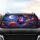 Purple Owl Autumn Leaves Crescent Moon Forest - Wildlife Lover Gift Car Sunshade - 4