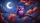 Purple Owl Autumn Leaves Crescent Moon Forest - Wildlife Lover Gift Car Sunshade - 7