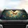 Monarch Blue Butterflies Lush Green Foliage Flowers - Wildlife Lover Gift Car Sunshade - 4