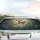 Monarch Blue Butterflies Lush Green Foliage Flowers - Wildlife Lover Gift Car Sunshade - 5