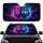 Majestic Electric Pink Lion Cub Electric Blue Wolf Duo - Deep Space Wildlife Gift Car Sunshade - 1