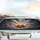 Majestic White Eastern Dragon Ornate Cauldron Flames Cosmic Clouds - Fantasy Lover Gift Car Sunshade - 5