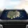 Iridescent Golden Peacock Feathers Magnolia Blossom Car Sunshade - 4