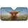 Highland Cow Wildflower Meadow - Farmhouse Decor Gift for Cow Lover Car Sunshade - 3
