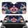 Glamorous Woman Face, Sleek Black Sunglasses, Urban Cityscape - Auto Decor Gift Car Sunshade - 1