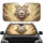 White Lion Golden Filigree Aqua Eyes - Enchanted Realm Decor Gift Car Sunshade - 1