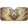 White Lion Golden Filigree Aqua Eyes - Enchanted Realm Decor Gift Car Sunshade - 3