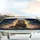 Regal Lion Golden Moon Stars Swirling Clouds Cosmic Night Sky - Wildlife Lover Gift Car Sunshade - 5