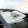 Botanical Light Pink Peach Roses Foliage Misty Landscape Car Sunshade - 6