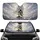 Ethereal White Lion, Armored Figure Golden Sword - Epic Fantasy Fan Gift for Adventure Lovers Car Sunshade - 1