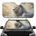 Regal White Lion Head Piercing Yellow Eyes Golden Cloudscape - Wildlife Lover Gift Car Sunshade - 1