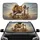 Lion Lamb Cross Crown Thorns JESUS - Christian Decor Gift Car Sunshade - 1