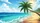 Majestic Palm Tree Golden Beach Turquoise Ocean - Tropical Travel Essentials Car Sunshade - 7