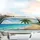 Majestic Palm Tree Golden Beach Turquoise Ocean - Tropical Travel Essentials Car Sunshade - 5