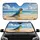 Blue-Yellow Macaw Tropical Beach Ocean Seashells - Wildlife Lover Gift Car Sunshade - 1