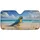 Blue-Yellow Macaw Tropical Beach Ocean Seashells - Wildlife Lover Gift Car Sunshade - 3