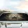 Majestic Roaring White Lion Head Gold Accents - Powerful Wildlife Car Accessory Car Sunshade - 5