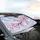 Lush Cherry Blossom Pink Flowers Falling Petals Dewdrops Clouds - Nature Lover Gift Car Sunshade - 6