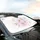 Pink Lavender Yellow Watercolor Flowers Floral Garden - Nature Lover Everyday Gift Car Sunshade - 6