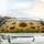 Sunflowers Aged Parchment Script - Farmhouse Decor Gift for Sunflower Lover Car Sunshade - 5
