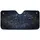 Dark Metallic Blue Triangular Polygonal Facets Golden Glowing Lines Car Sunshade - 3