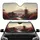 Mount Fuji Japanese Shrine Pagoda Torii Gate Rising Sun Autumn Scene Car Sunshade - 1