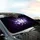 Luminous Lavender Butterflies Glowing Cosmic Night Sky - Fantasy Lover Gift Car Sunshade - 6