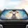 Expressive White Goat Energy Burst - Wildlife Lover Car Decor Gift Car Sunshade - 4