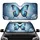 Iridescent Blue Morpho Butterfly with Diamonds and Crystals - Wildlife Lover Gift Car Sunshade - 1