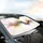 Intertwined Organic Liquid Swirls - Car Decor Gift Car Sunshade - 6