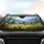 Ruby Hummingbird Orchid Mountain Landscape - Wildlife Lover Gift Car Sunshade - 4