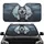 Joyful Siberian Husky Dog Cracked Stone City Skyline - Dog Lover Gift Car Sunshade - 1