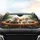 Fluffy White Dog Drivers - Pet Owner Road Trip Adventure Gift Car Sunshade - 4