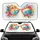 Oversized Retro Sunglasses World Map Stars Lush Flowers Cloud Field Summer Vacation Gift Car Sunshade - 1